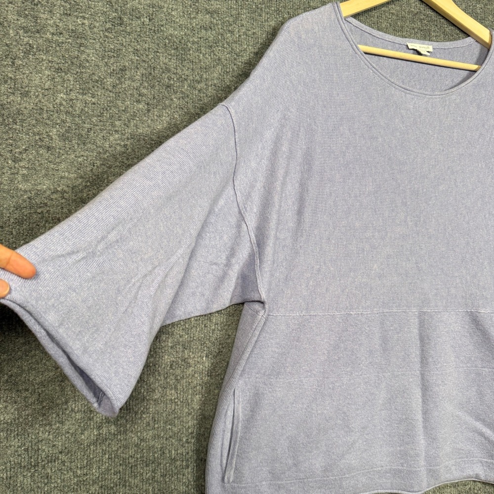 Purejill Size Small Sweater Top Purple‎ Cotton Cashmere Kimono Sleeves Lagenlook - Picture 4 of 9